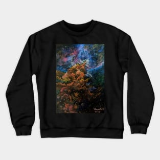 The mystic mountain nebula -The evolution Crewneck Sweatshirt